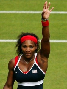 Serena-Williams-waves-to-the-crowd-after-defeating-Jelena-Jankovic-of-Serbia-at-Wimbleton-in-womens-tennis-July-28